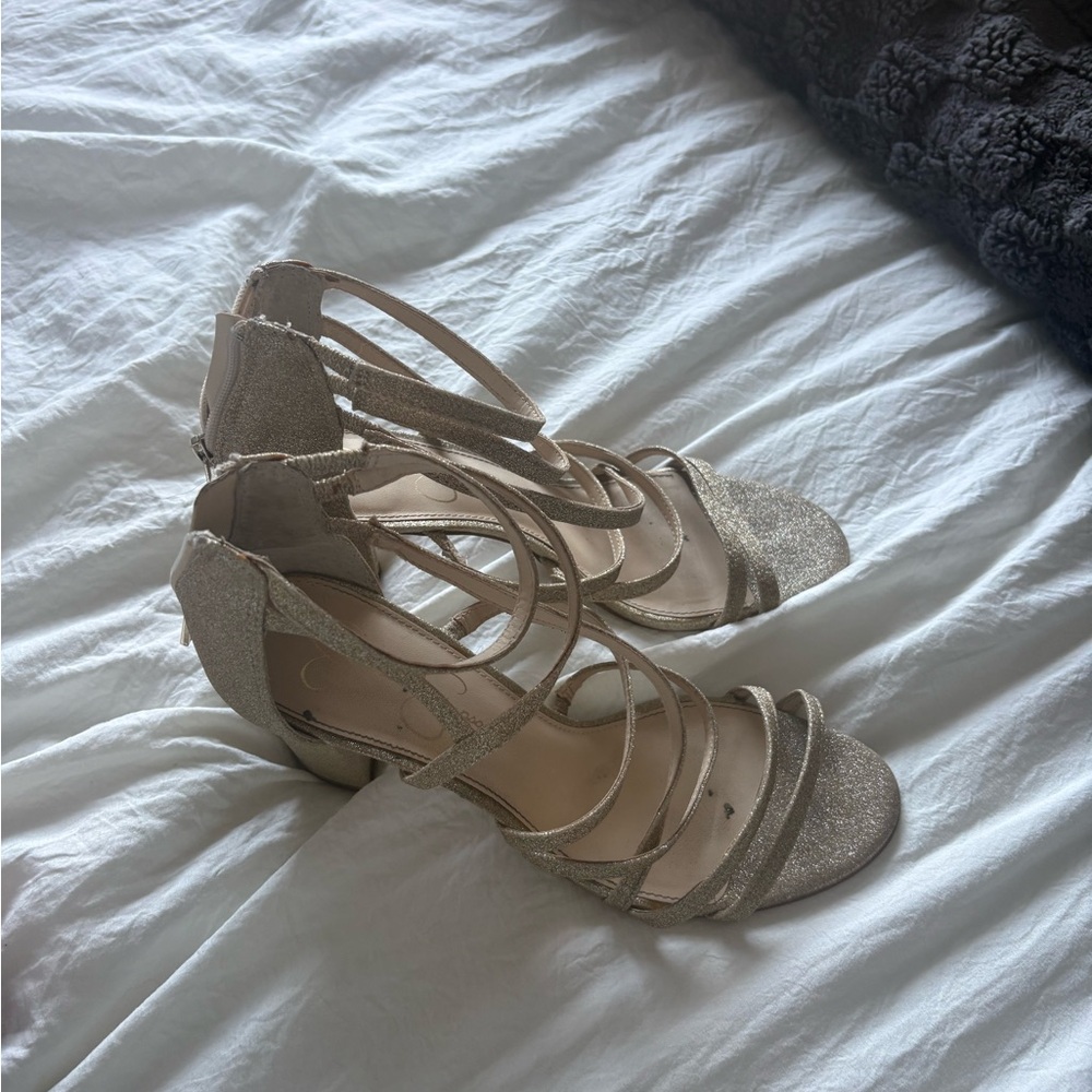 Jessica Simpson Glittery Strappy Heels